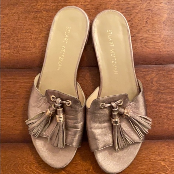Stuart Weitzman Shoes - Stuart Weizman Gold Sandals Size 8.5
